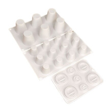 Silicone Molds for Mousse Cakes, Chocolate and Fondant Suitable for Cupcakes and Baking Trays 3PCS