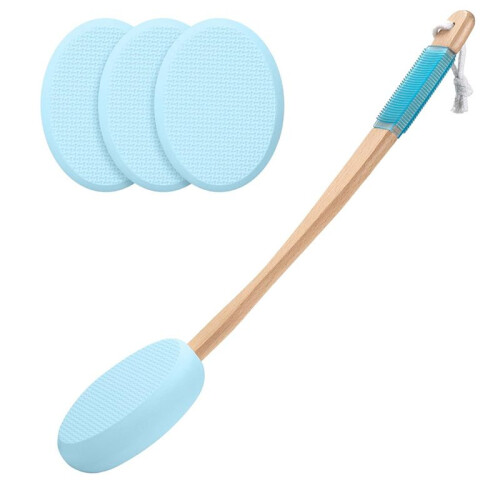 Lotion Applicator for Back, Feet, 4 Replaceable Pads with Long Handle, Back Sunscreen Applicator , Apply Cream Medicine