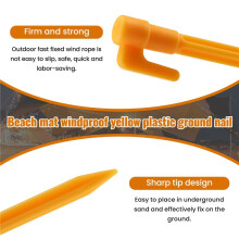 10Pcs Camping Tools Plastic Tent Pegs Nails Sand Ground Stakes Outdoor Camping Tent Awning Yellow Tent Accessories