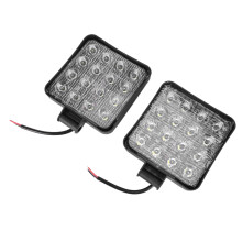 2 pcs 48W 6000k LED Spot Square Work Lights Lamp Tractor SUV Truck 4WD 12V 24V