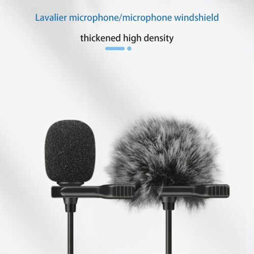 Universal Lavalier Microphone Furry Windscreen Fur Windshield Wind Muff Soft for    Lapel Lavalier Mic 5Mm 1