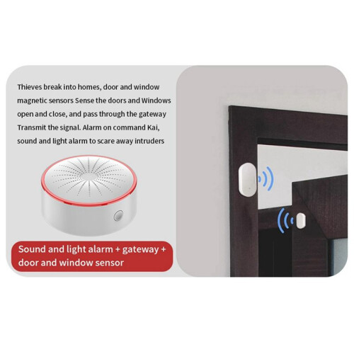 Tuya  Home Wireless Alarm System Sound and Light Alarm Sensor Detector Intelligent USB Powered Sensor Zigbee 2