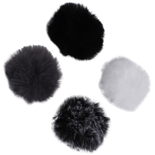 Universal Lavalier Microphone Furry Windscreen Fur Windshield Wind Muff Soft for    Lapel Lavalier Mic 5Mm 1