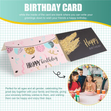 36 Pack Greeting Card Eco Friendly Unique Birthday Cards Large Happy Birthday Cards Set for Adults and Kids Writing
