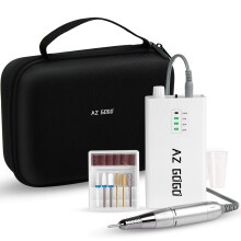 AZ GOGO Efile Trapano per Unghie, 30000 RPM Professionale Portatile per Unghie Acriliche - Kit Manicure/Pedicure con Borsa EVA (Bianco)