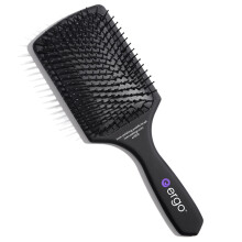 Ergo Ionic Paddle Hair Brush - Stort Poleringsborste för Långvarig Glans, Utredningsborste för Blött & Torrt Hår