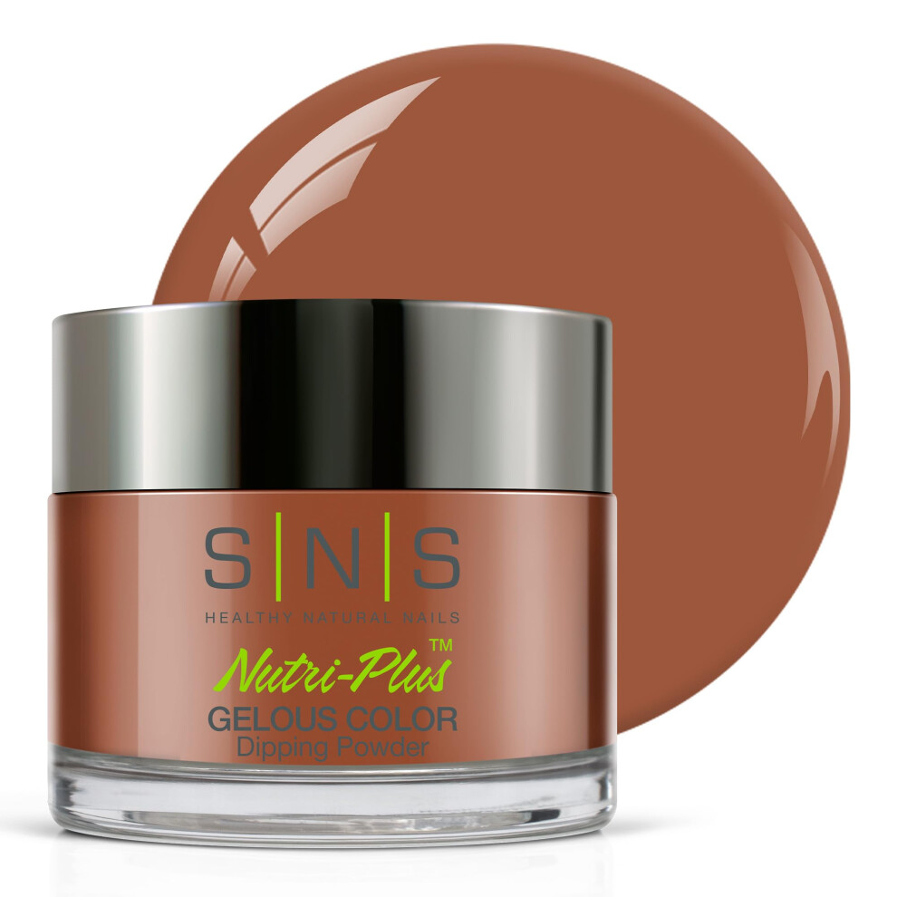 Sns Healthy Natural Brown Sns Nail Dip Powder, Gelous Color Dipping Powder - Mustard Blossom (Brown) - Long-Lasting Dip Nail Color Lasts 14 Days - Low-Odor & No Uv Lamp Require