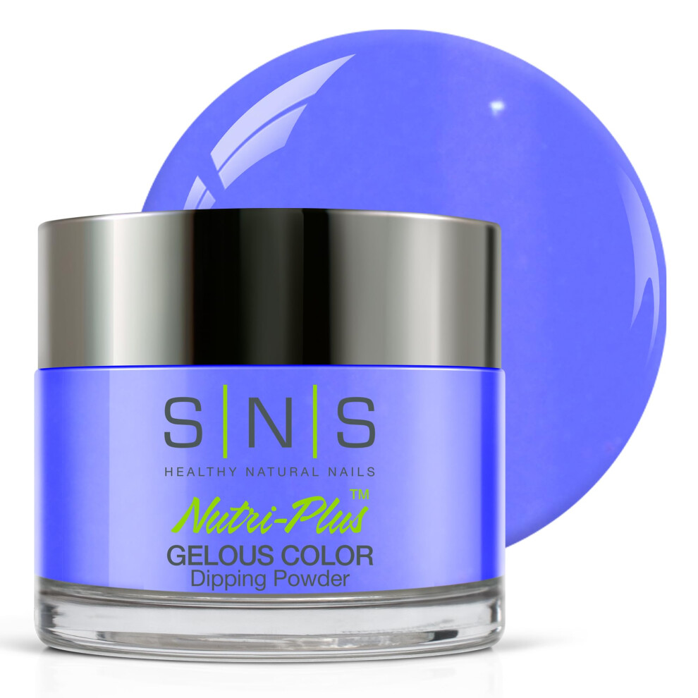 Sns Healthy Natural Blue/Cobalt/Cream Sns Nail Dip Powder, Gelous Color Dipping Powder - Iguacu Falls (/, Cream) - Long-Lasting Dip Nail Color Lasts 14 Days - Low-Odor & No Uv La