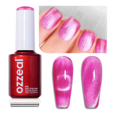 Ozzeal Esmalte de Uñas Gel Cat Eye Cristal 15ML Rosa Magnético Brillante
