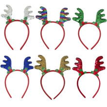 wanerxin Bandeau Antlers Pailleté Renne Serre-tête Cornes de Faon Accessoire de Noël