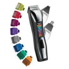 Tondeuse à Barbe Wahl Color Pro Rechargeable et Sans Fil avec Tête de Détail et Tondeuse à Nez - Modèle 3025