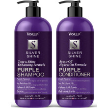 VANIDOX Champú y Acondicionador Morado Sin Sulfatos para Cabello Gris y Plateado