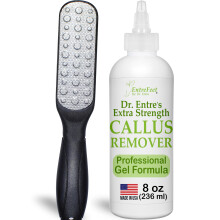 Hornhautentferner Gel & Doppelseitige Fußfeile: 8 oz Extra Starker Hornhautentferner