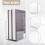 2PCS Transparent Acrylic Bookends L-Shaped Bookshelf 5
