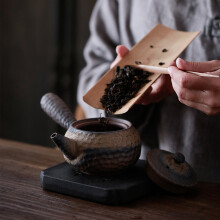 Japanese Coarse Pottery Handmade Teapot Warmer Ceramic Retro Tea Heater Candle Stand Tea Stove Kung Fu Teapot C