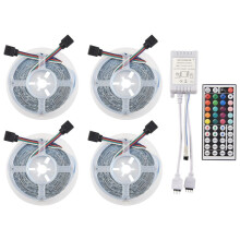Fita LED 20M RGB 3528 1200LEDs Fita LED FlexíVel com Controle Remoto de 44 Teclas para o Quarto Halloween Natal