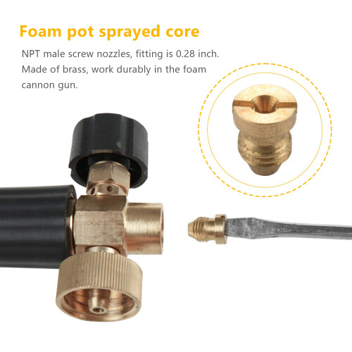 3 Pcs Foam Cannon Orifice Nozzle Tips, High Replacement Thread Nozzle for Snow Foam Lance, 1.1 MM 2