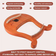 Lyre Harp,19 String Greek Violin,19 String Lyre Unique Patterns Carved Phonetic Symbols,For Music Lovers Beginners,Etc