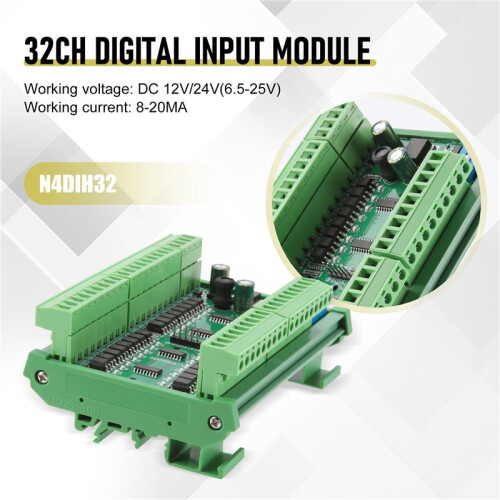 32Ch PNP Isolated Digital Input RS485 Modbus Rtu Controller  12V 24V PLC  Quantity Acquisition Board(with Case) 2