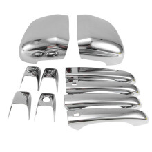 Silver Mirror Covers+Door Handle Covers for Grand Cherokee Durango 2011-2020