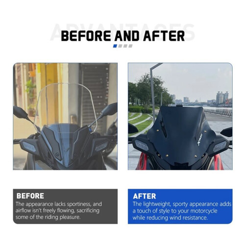 Motorcycle Windshield for  XMAX300 X MAX 300 Tech MAX 2025+ Windscreen Wind Shield Deflectore Screen Grey 1