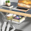 Storage Table Shelf Storage Box Pull Out Storage Box Hanging Under Desk Drawer Large Capacity Undertable Drawer White 5