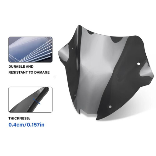 Motorcycle Windshield for  XMAX300 X MAX 300 Tech MAX 2025+ Windscreen Wind Shield Deflectore Screen Grey 2