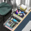 Storage Table Shelf Storage Box Pull Out Storage Box Hanging Under Desk Drawer Large Capacity Undertable Drawer White 10