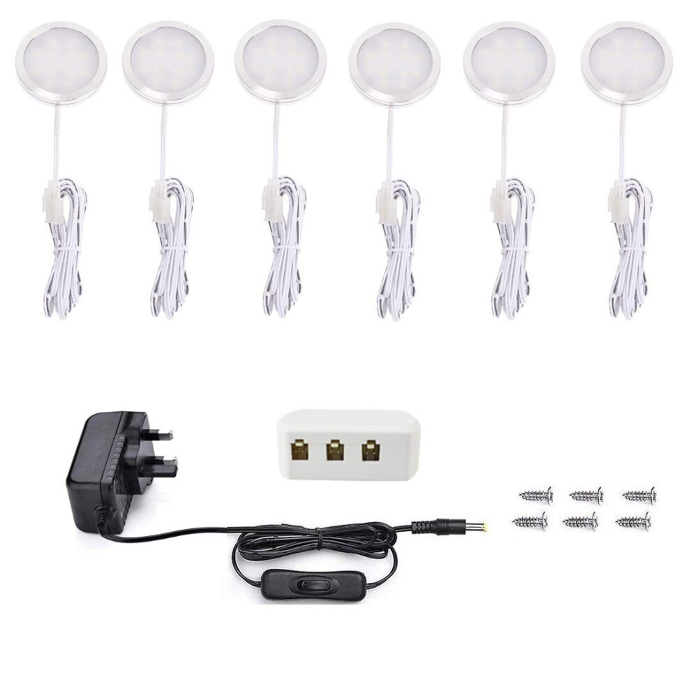 Vlio Under Cabinet Kit, Led Puck S, 15W, 1500Lm, Cool Display Cabinet Ing, Disc For Kitchen, Closet, Counter, Cupboard, Light/White 57934495