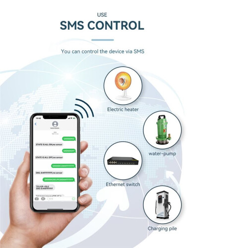 GSM 4G SMS APP Web Remote Controller  DL2-WLTE 30A 2 Channel Relay Output with Temperature Sensor DI Input Alarm 1