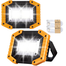 Edasion 30W LED Work Light Rechargeable COB Floodlight Super Bright 2000LM Portable Light Outdoor USB Battery Security Light Waterproof for Camping