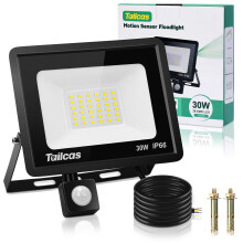 Security Lights Outdoor Motion Sensor, 30W 2700LM LED Flood Lights with PIR Sensor, IP66 Waterproof Outdoor Lights with 1.5M Wire, Daylight White Out