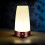 Auraglow Wireless PIR Motion Sensor Table Lamp Super Bright LED Battery Powered Hallway Night Light - Round - 1 Pack 1