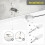 4FT LED Batten Light 2 Packs, IP65 30W 3420lm Waterproof 6