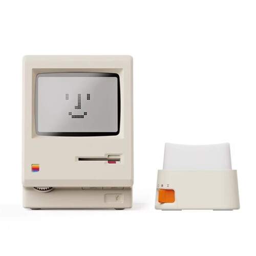 For Maclock Retro Clock Creativity Alarm Clock Student Specific Wake  Artifact Desktop Decor PC Keyboard W/Night Light 1