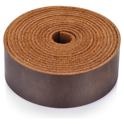 Leather Strap 1 Inches Wide Flat Leather Strips, for DIY  Projects, Tooling, Belt, Garden Tools 2