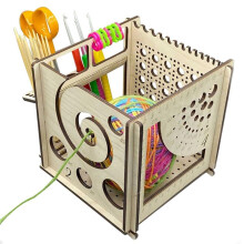 All-In-One Wooden Yarn Bowl, 2024 Multifunctional Knitting Tool,Wooden Yarn Bowl, Yarn Bowl for Knitting
