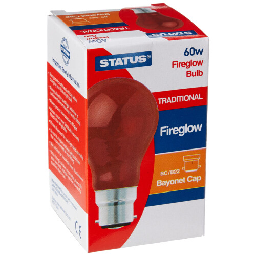 Status Status Incandescent GLS Fireglow Light Bulb, 60 watt Large 1