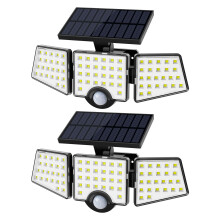 Lepro Solar Security Lights, 1200LM Solar Floodlights Motion Sensor with 360 Degree 3 Adjustable Heads, IP65 Waterproof, Wide Lighting Angle Solar Li