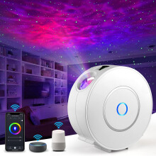 Immver Galaxy Star Projector, Smart WiFi App/Voice Control, 3D LED Galaxy Projector Night Light with Nebula, Compatible with Google Assistant, RGB Di