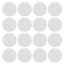 150 PièCes SéRies Rond Acrylique Porte-CléS Blancs 2 Pouces Clair Acrylique Cercles Disques Transparent pour Bricolage Porte-CléS Artisanat Projet