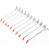 40Pcs Single Pegboard Hooks 150mm Board Slat Wall Retail Display Shop Peg Fits 25mm 4