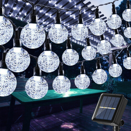 Moxled Solar Garden Lights Outdoor, 56ft/17M 100 LED String
