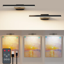 Coollamp 2PACK Picture Lights for Wall, Cordless Dart Board Light, Battery Operated Wall Lights, LED Wall Lights for Pictures, Frames&Art Painting, 3