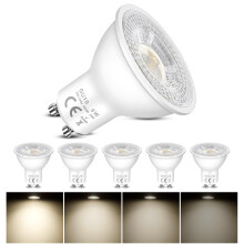 6 Pack GU10 LED Spot Bulbs Dimmable 5W, Replacement 50W Halogen Spotlight Bulb, 4000K Natural White, AC 220-240V, 120Beam Angle, Energy Saving, MR16