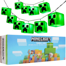 Minecraft Fairy Lights Battery Operated LED String Lights Indoor Creeper Room Decor 2 Modes Dorm Bedroom Accessories Gamer Gifts for Boys