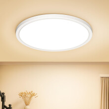 ONEWEST LED Ceiling Lights, 30CM 2400LM Modern Round Bathroom Light With Adjustable 3 Color Temperature 3000K/4000K/6500K, IP54 Waterproof, Flush Ceil