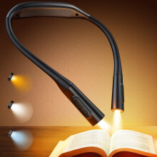Glocusent Neck Light with 100Hrs Lasting, Eye-Protecting Book Light Lightweight, 5 Brightness & Adjustable Color Temperature, Neck Lights for Craftin
