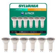 SYLVANIA 6 X 0026585 Long Neck LED Light Bulb Gu10 36 3000k Warm White - 4.2 Watt