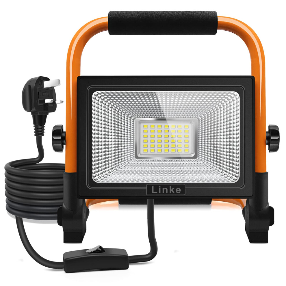 Linke 35W Led Work Light 3000Lm Job Site Light 6500K Portable Floodlight Super Bright Construction Lights With 3.5M Wire Plug Ip66 Waterproof For Wor 15942074